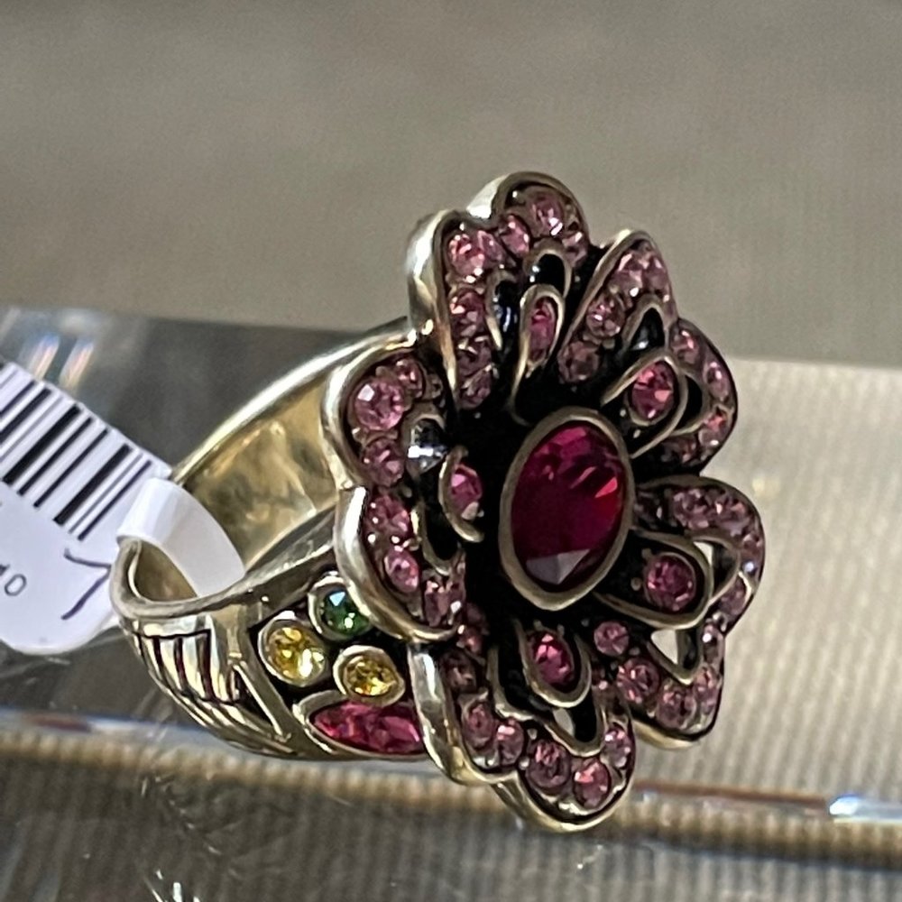 Heidi Daus "GARDEN GLAMOUR" Ring 7 ROSE - Picture 3 of 8
